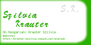 szilvia krauter business card